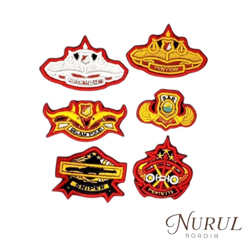 Wing Brivet Polri Bordir Timbul 3d Sar Sniper Selam Polri Penyidik Perintis