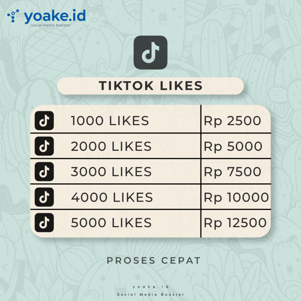 Like Tiktok Non Drop Tambah Suka High Quality Mix Worldwide Proses Cepat Aman dan Bergaransi Beli Li
