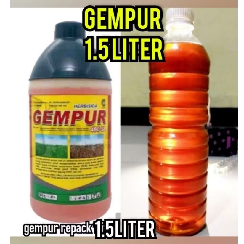 obat rumput.GEMPUR kemasan [ 1.5LITER ] .racun rumput.herbisida sistemik 480sl.tirisan drum sangat a