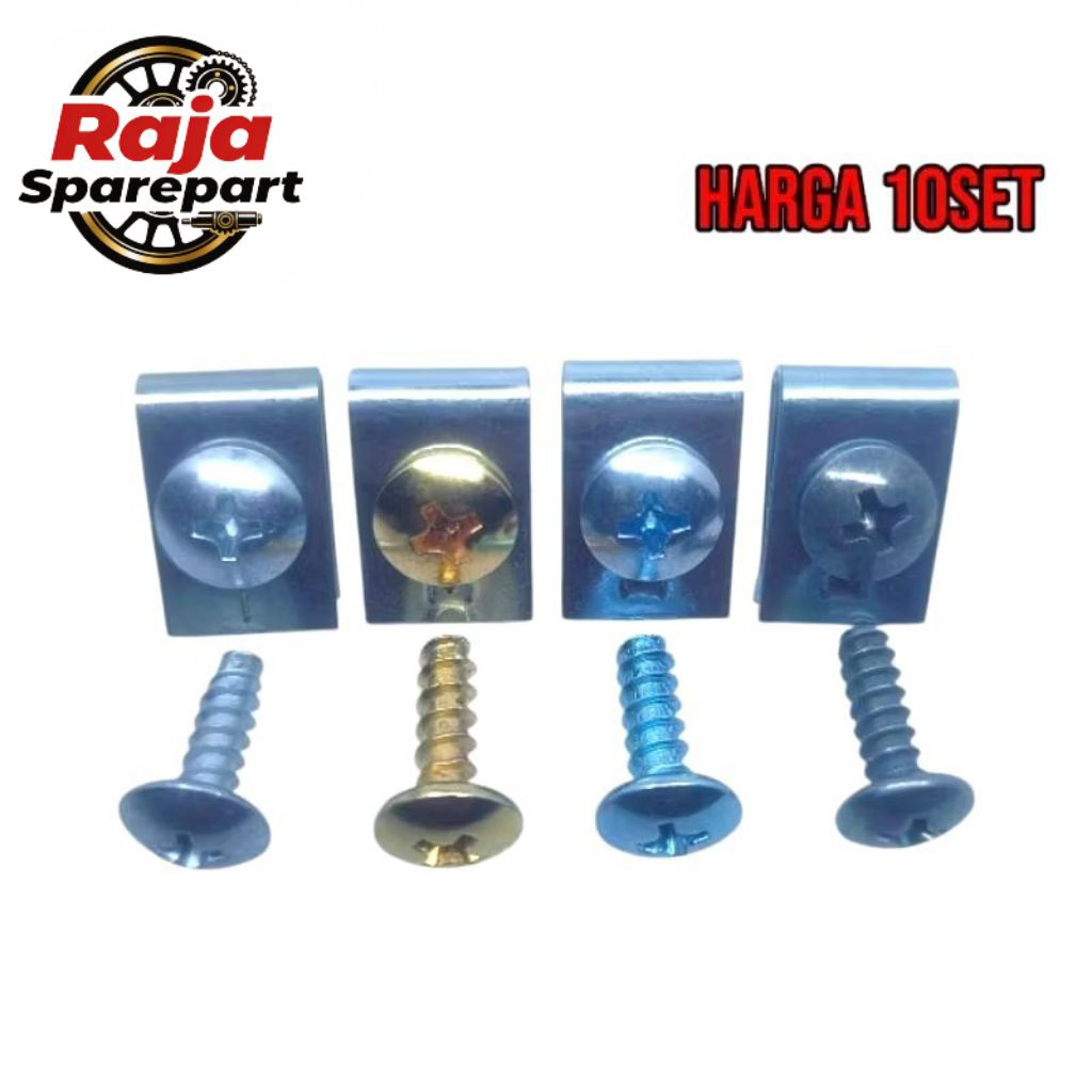 Baut Sekrup M4×12 Untuk Body Motor Honda Skrup Ulir Dengan Warna Variasi Harga(10set  ) RAJA SPERPAR