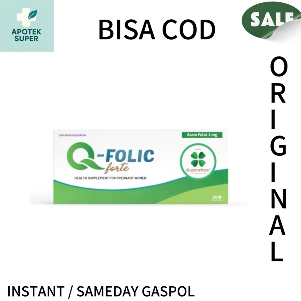 Q Folic Q-Folic Forte Isi 30 Tablet Vitamin Suplemen Ibu Hamil