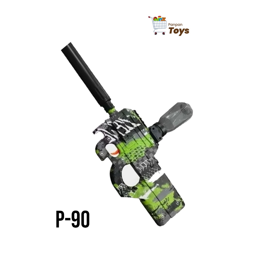 PanPanToys Mainan Anak Gel Blaster P90 Water Bubble Outdoor Rechargeable, SNI