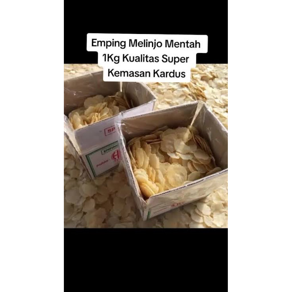 emping melinjo mentah 1 kg khas ambal kebumen