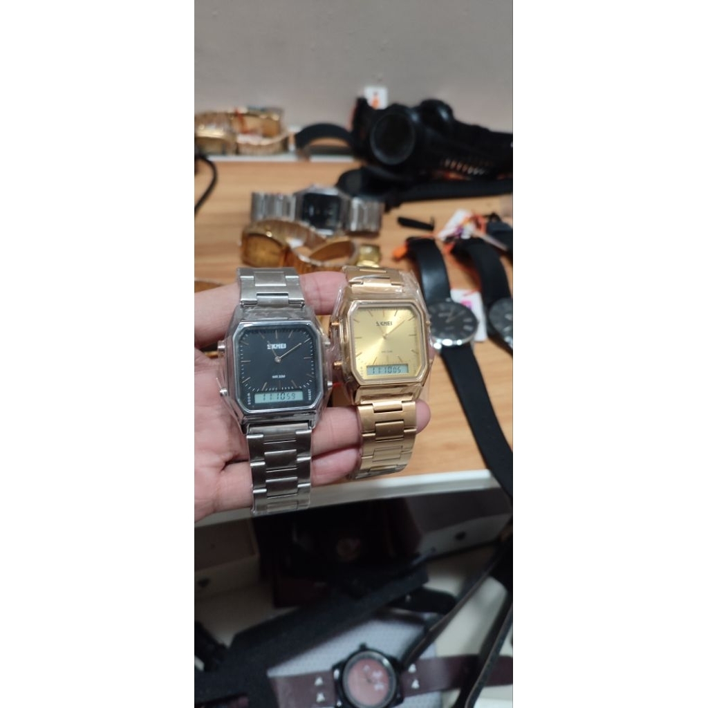 jam tangan murah skmei analog digital kotak
