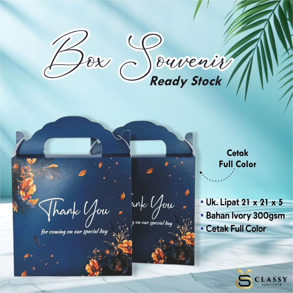 Box Souvenir Piring  21x21x5cm Kardus Souvenir Ready Stock ( ECER )
