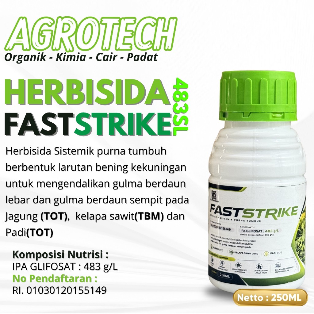 Herbisida FASTSRIKE 250ML Obat Rumput Liar Jagung & Sawit Ampuh Tuntas