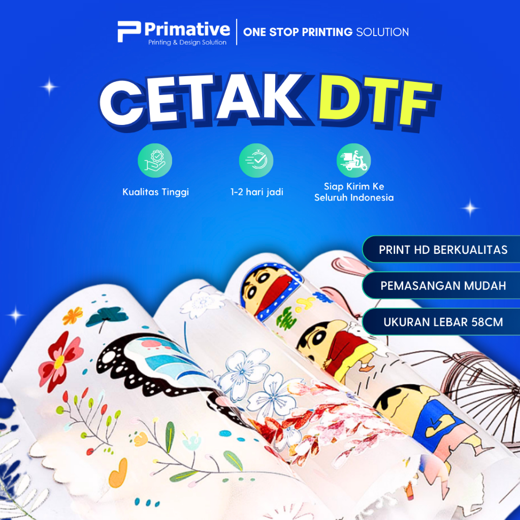 CETAK DTF METERAN TINGGAL PRESS Lebar 58 cm