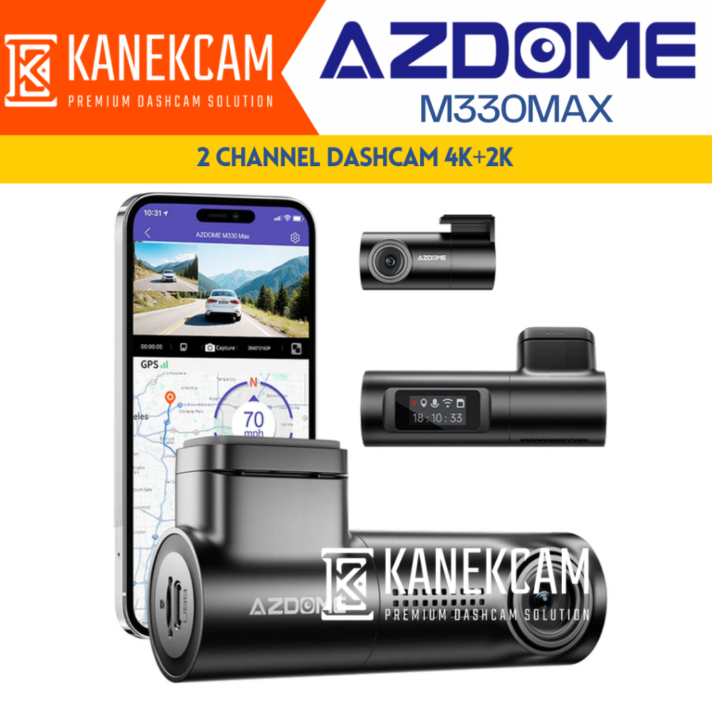 Dashcam Azdome M330 Max Dashcam 2 Camera 4K+2K