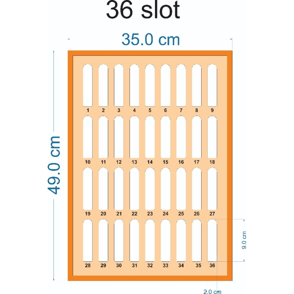 Rak Tempat HP 36 Slot Rak Penyimpanan HP Susun Kayu