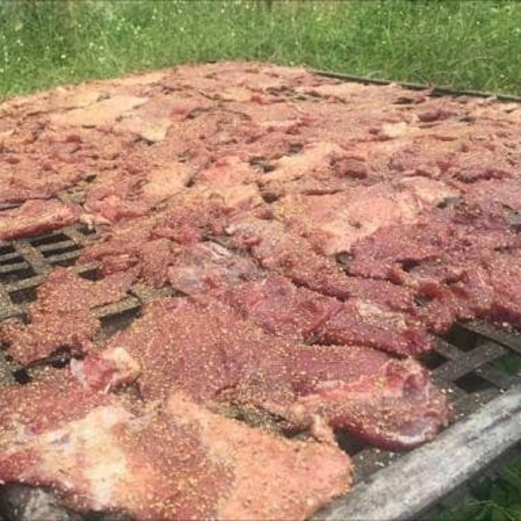 DENDENG DAGING BABI HUTAN NON HALAL B2 BAK KUA MENTAH PEDAS ORIGINAL 400gr