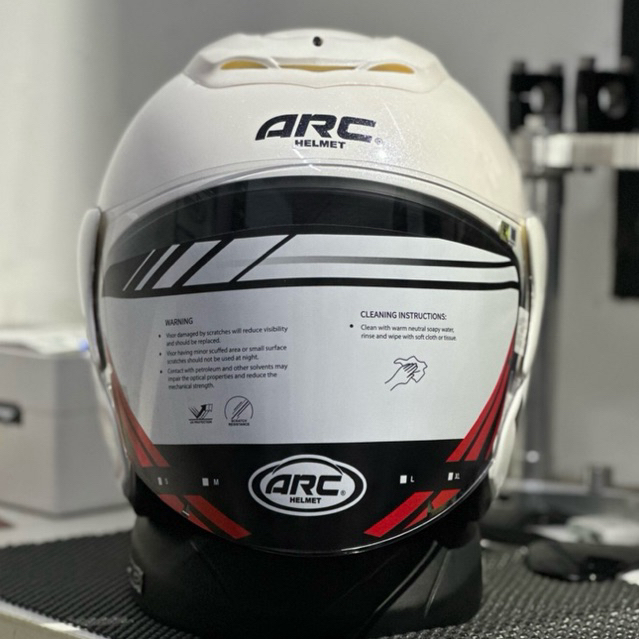 Helm ARC RITZ MODERN WHITE ORIGINAL MALAYSIA
