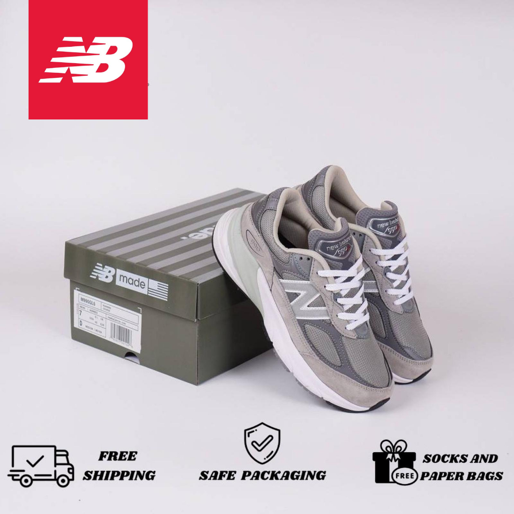 Sepatu New Balance 990 V6 Grey Original Pria Wanita NB 990 V6 Premium Sneakers Import