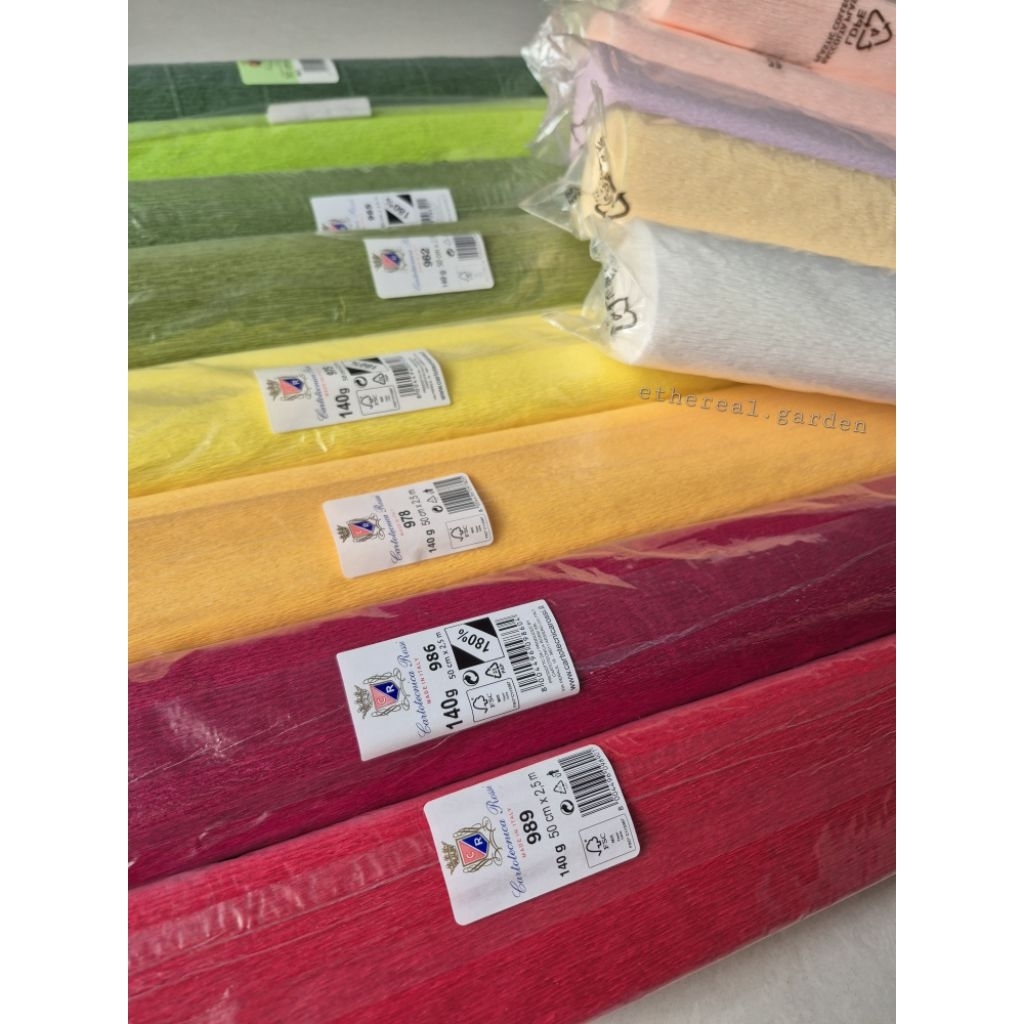 Italian Crepe Paper ( 140 g ) Cartotecnica Rossi made in Italy