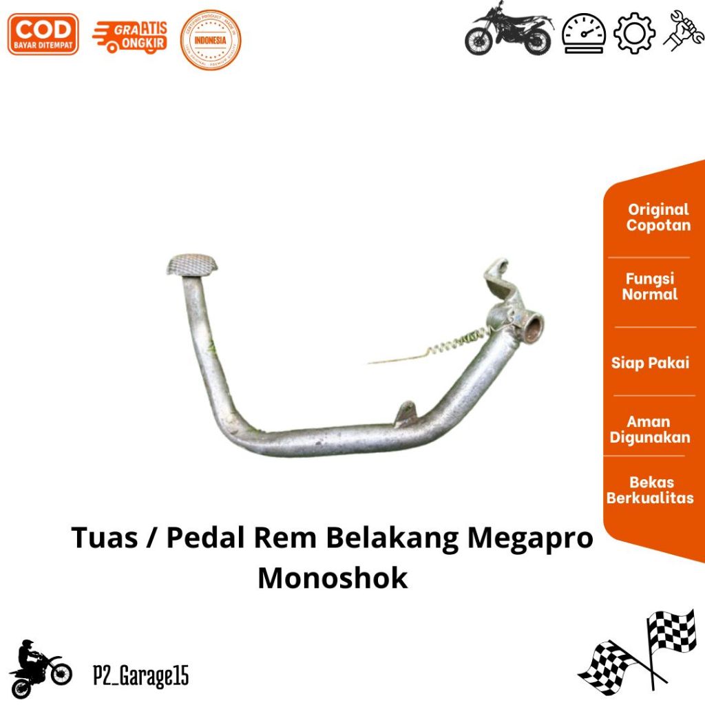 Tuas / Pedal Rem Belakang Megapro Mono – Ori Copotan Motor