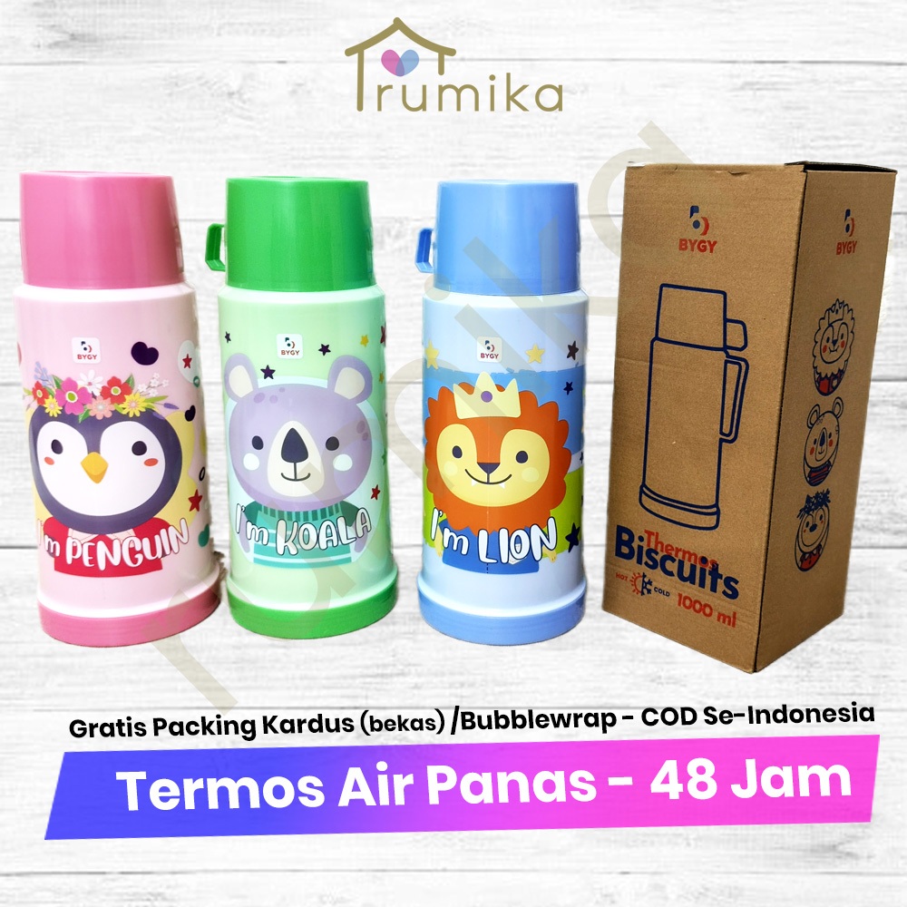 Termos Mini Air Panas & Dingin Tahan 48 Jam | Termos Mini Tabung Kaca Food Grade 600 ml 450 ml 1000 
