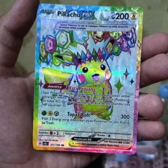KARTU POKEMON SR PIKACHU SET KILAT RASI