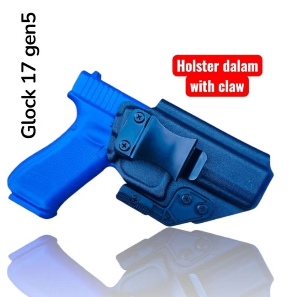 USA Kydex GL 17 Gen 5 Pakai Claw IWB Sarung G17 Gen 5 Selip