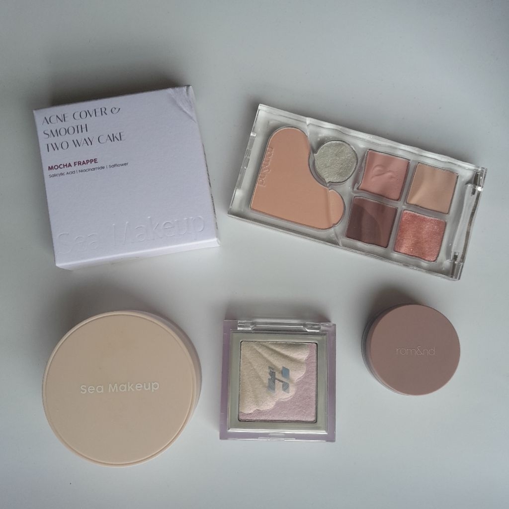 [PRELOVED LIKE NEW MAKE UP] romand holika sea makeup setting loose powder twc two way cake eyeshadow