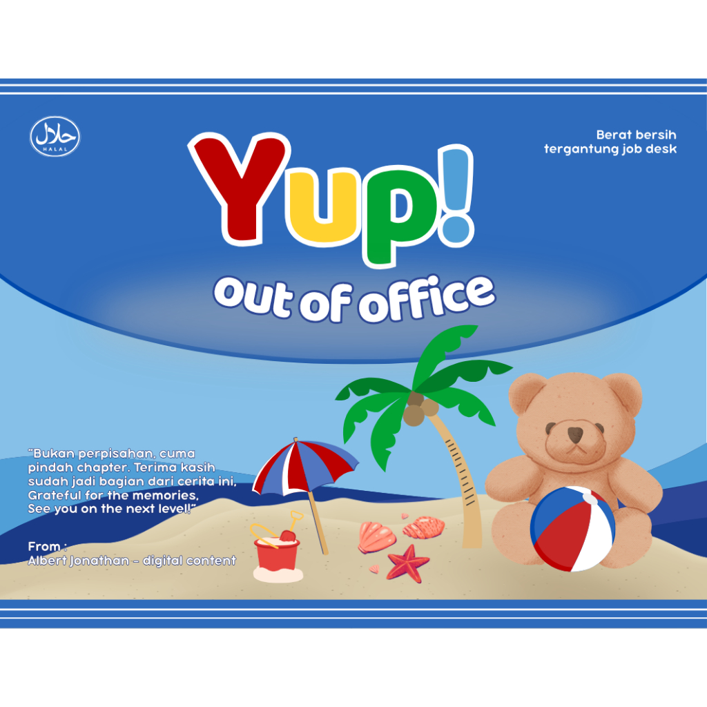 Kartu Ucapan Resign / RESIGN CARD (edisi yupi bear)