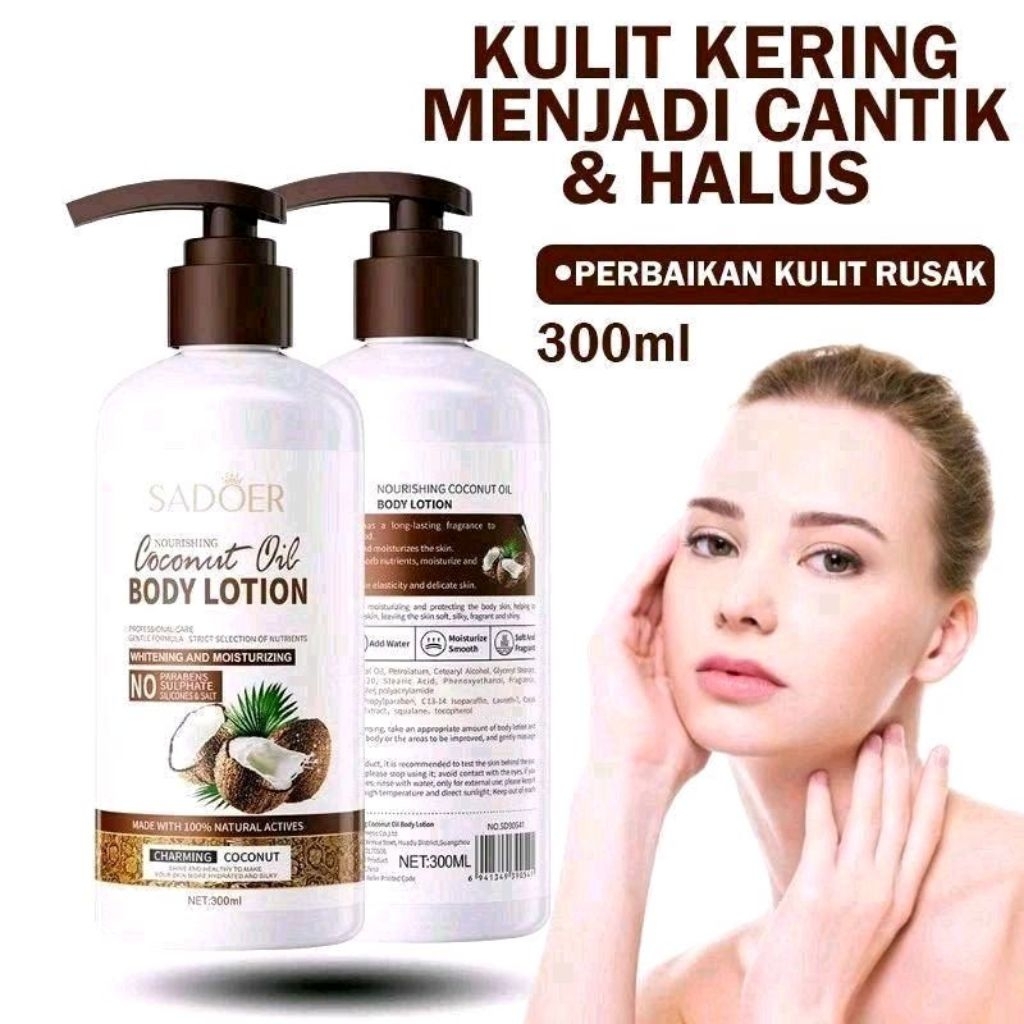 Sadoer Mourishing Coconut Oil Body Lotion - Lotion Melembabkan Tubuh