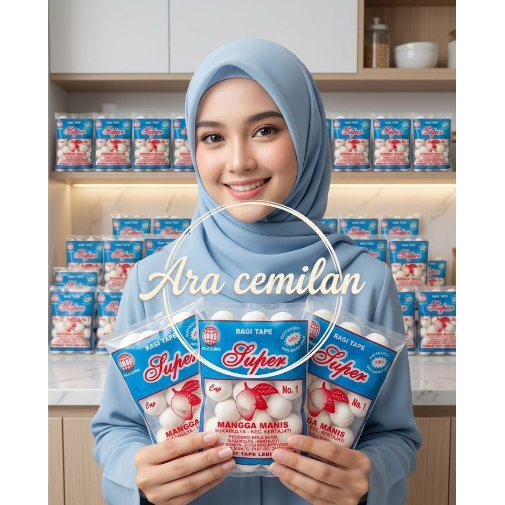 Ragi tape instan khusus singkong/beras ketan manis legit ORIGINAL CAP MANGGO 1BALL (10PK)
