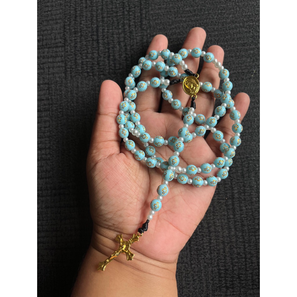 kalung rosario bahan manik
