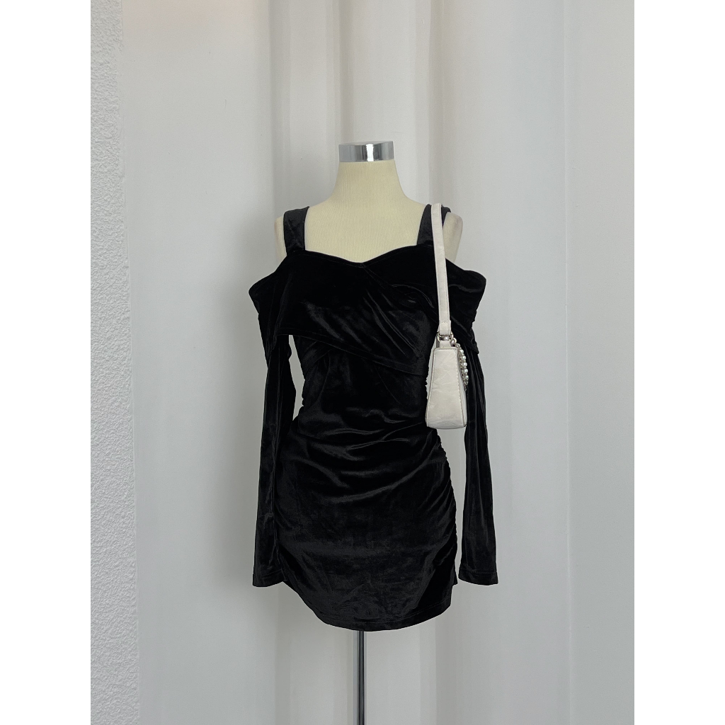 Velly Dress / Mini Dress Suede / Gaun Pendek Suede - GURLBUCKET