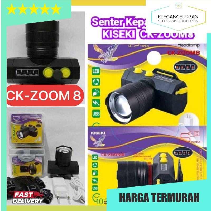 Kiseki Senter Kepala Ck Zoom M8 Zoom 8x 100 Watt
