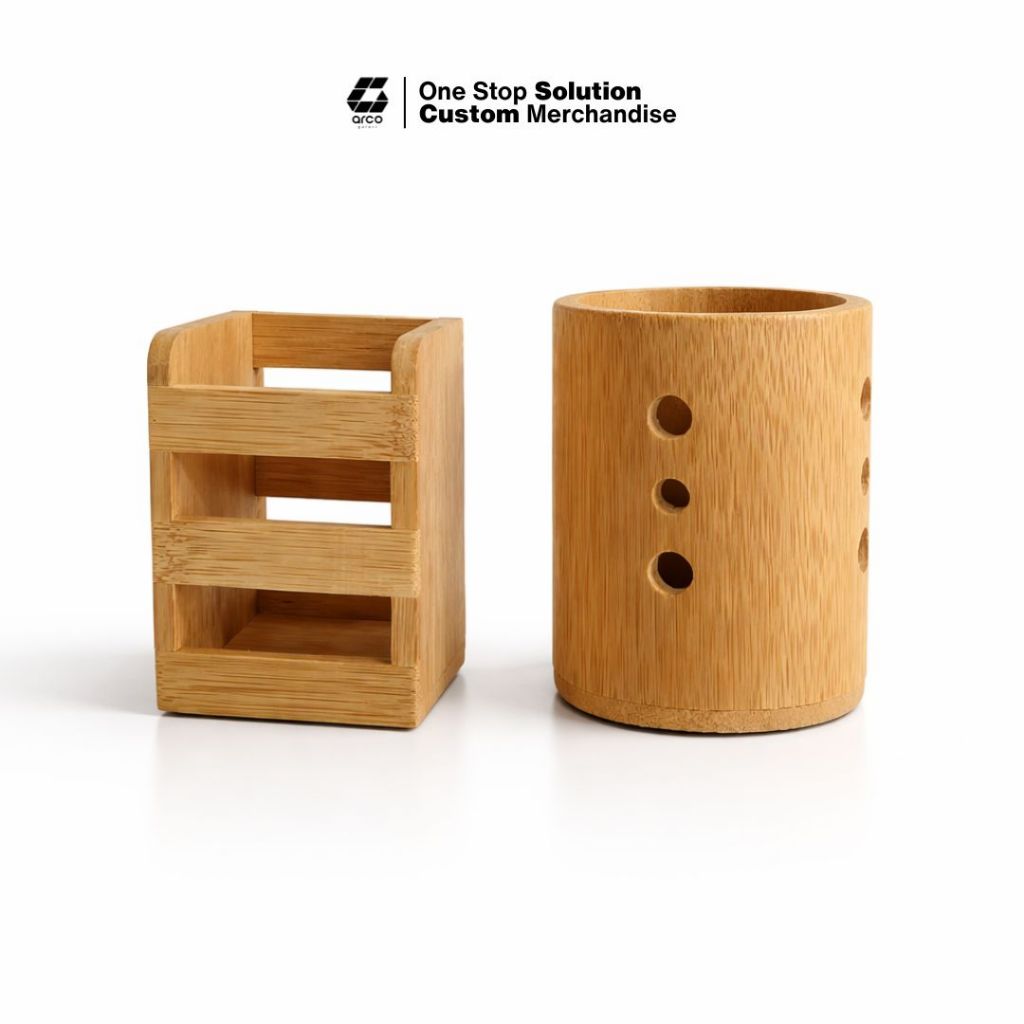 tempat pensil / tempat sendok / kotak kayu / kotak multifungsi / dekorasi meja kayu