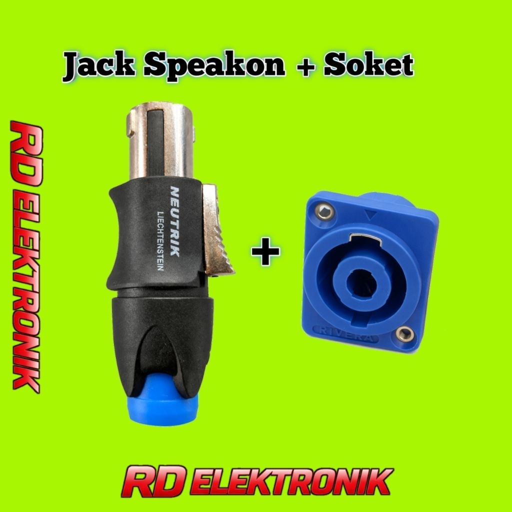 JACK SPEAKON JEK SPIKON + SOCKET SPEAKON (Sepasang)
