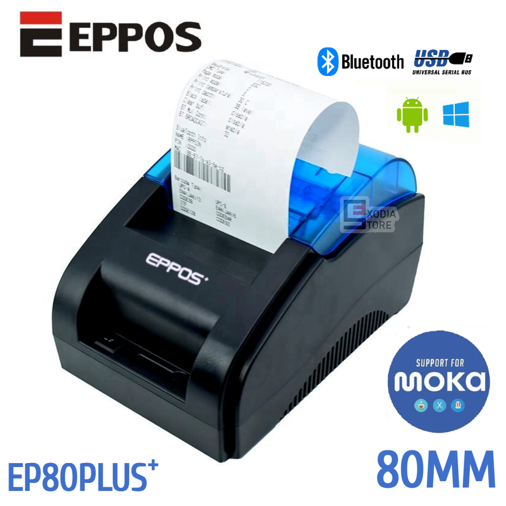 EPPOS PLUS EP80PLUS EP80+ 80mm Mini Thermal Printer Bluetooth USB RJ11 Struk Kasir 80 MM RPP02 RPP02