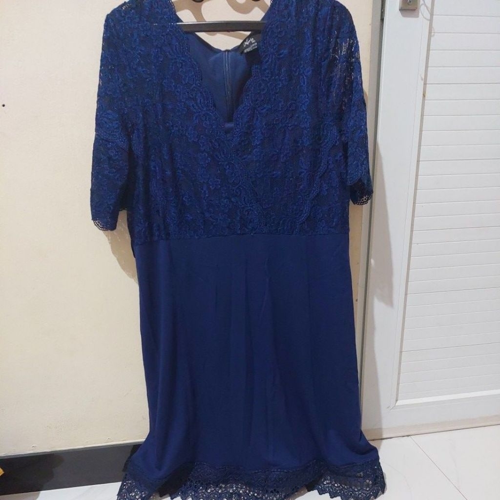 Dress Pesta Blue Green Preloved