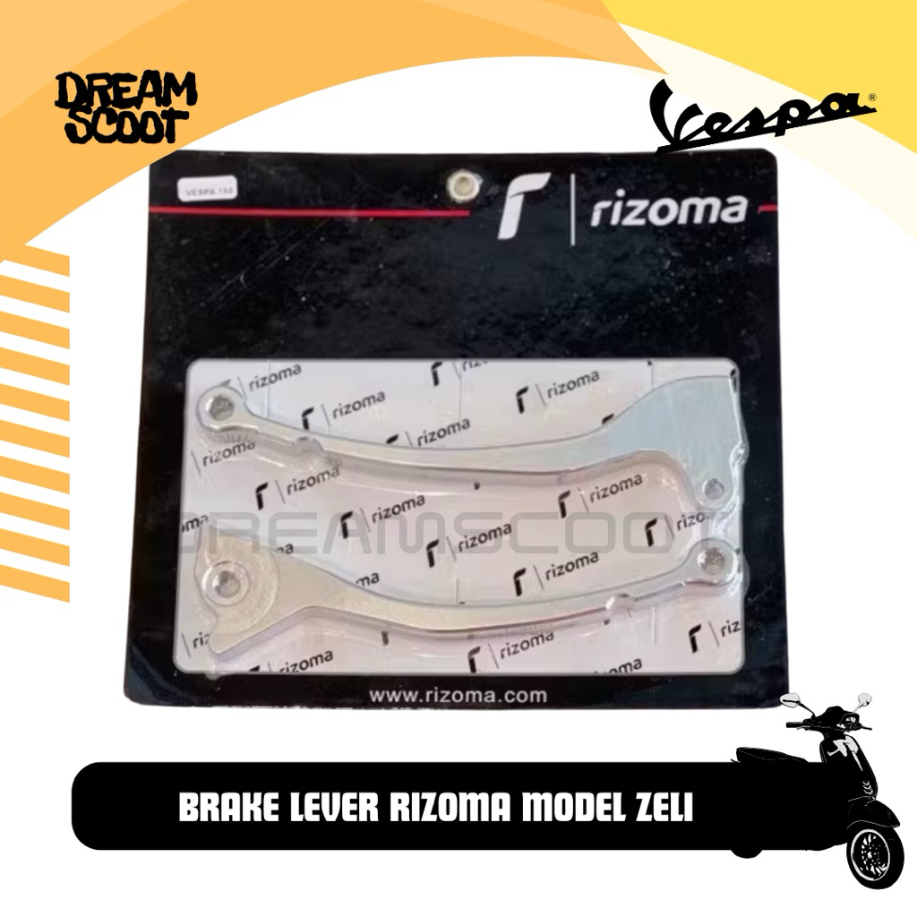Brake lever Rizoma Silver vespa Sprint Vespa Primavera vespa S Vespa LX vespa Matic Handle rem vespa