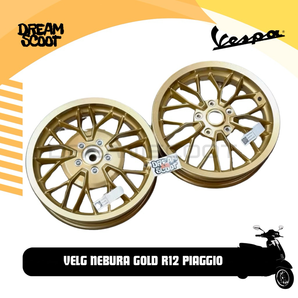 Velg Piaggio R12 Original Vespa Matic Vespa Sprint Vespa Primavera Vespa S Vespa LX Velg Vespa Matic