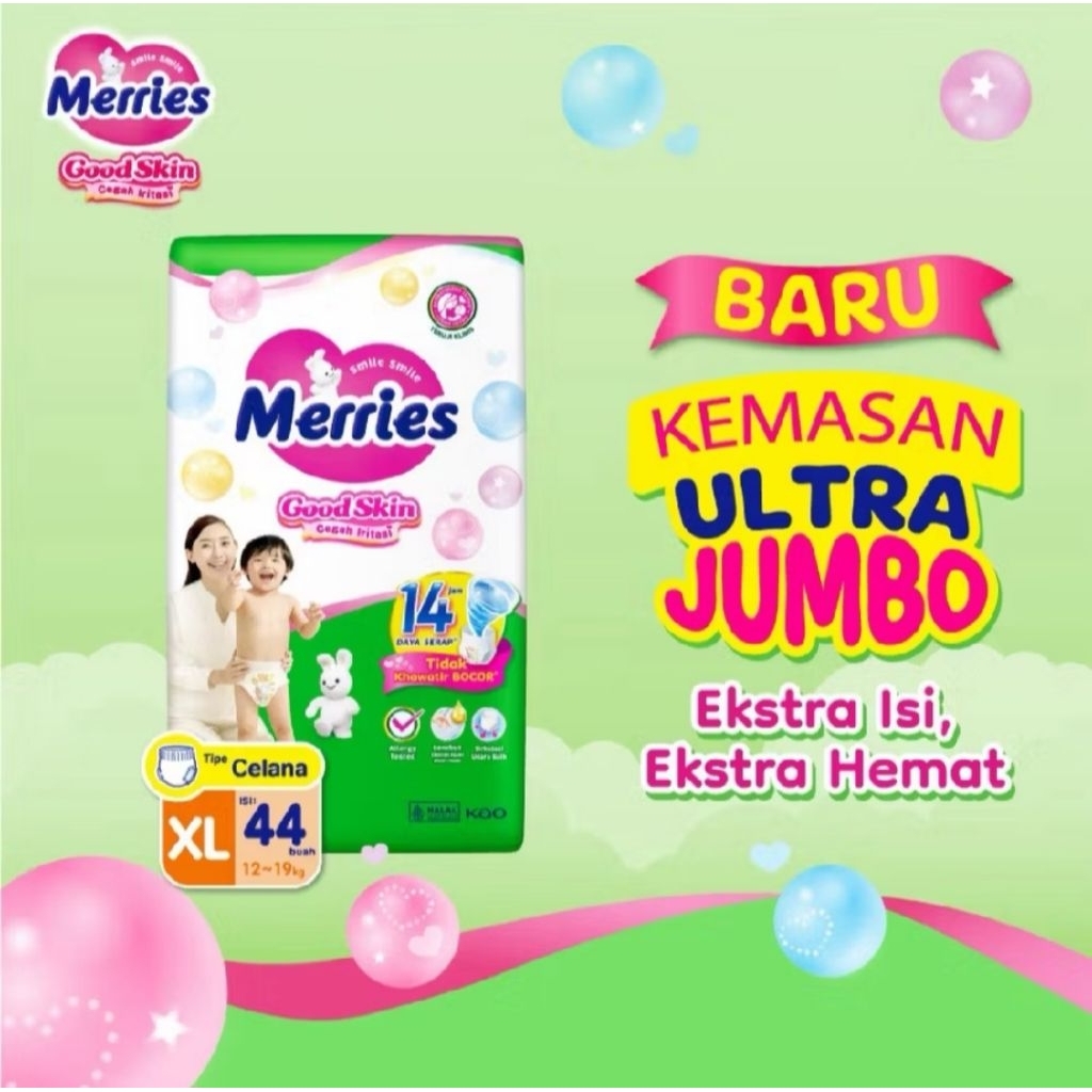 Merries kemasan ultra jumbo XL44