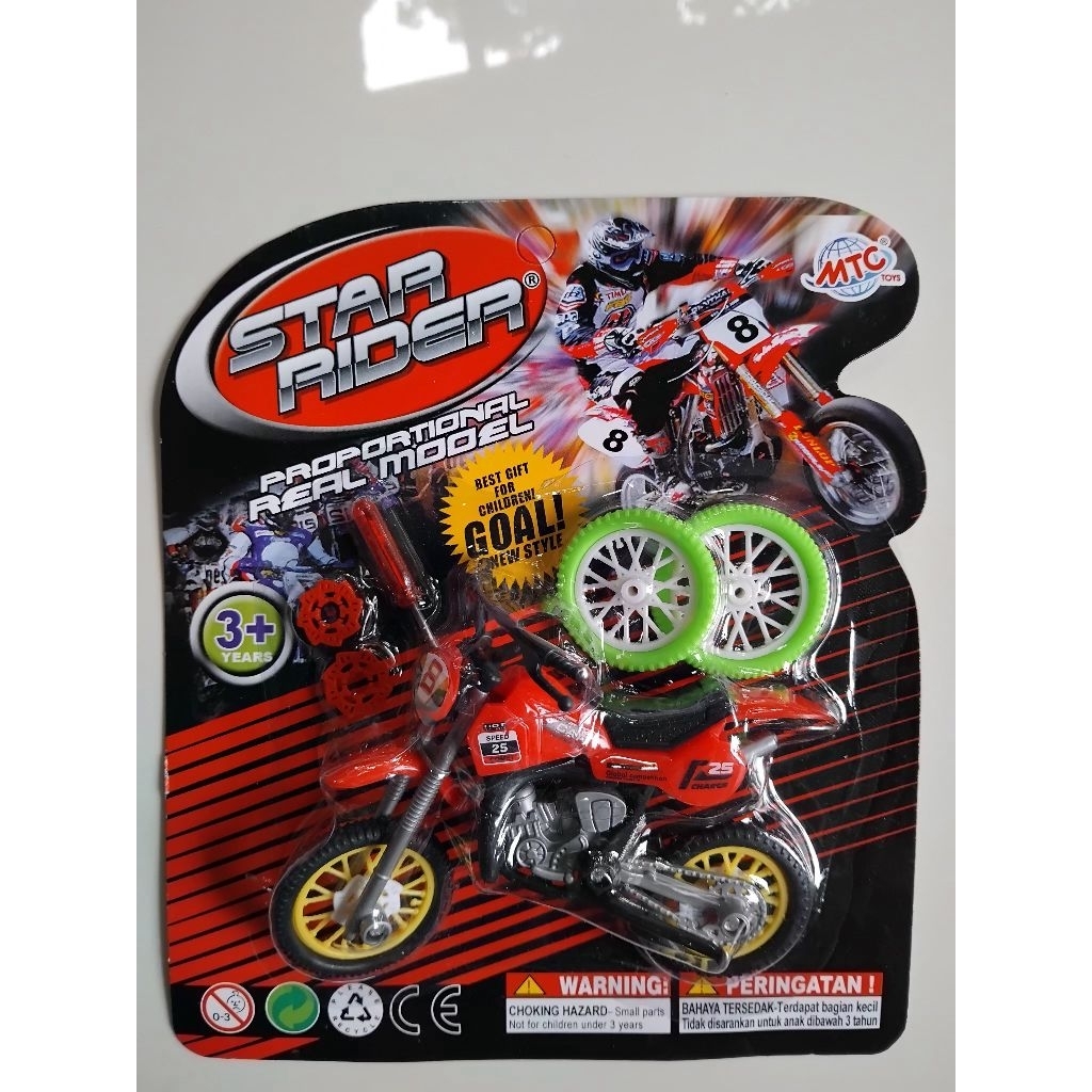 mainan motor trail bongkar pasang