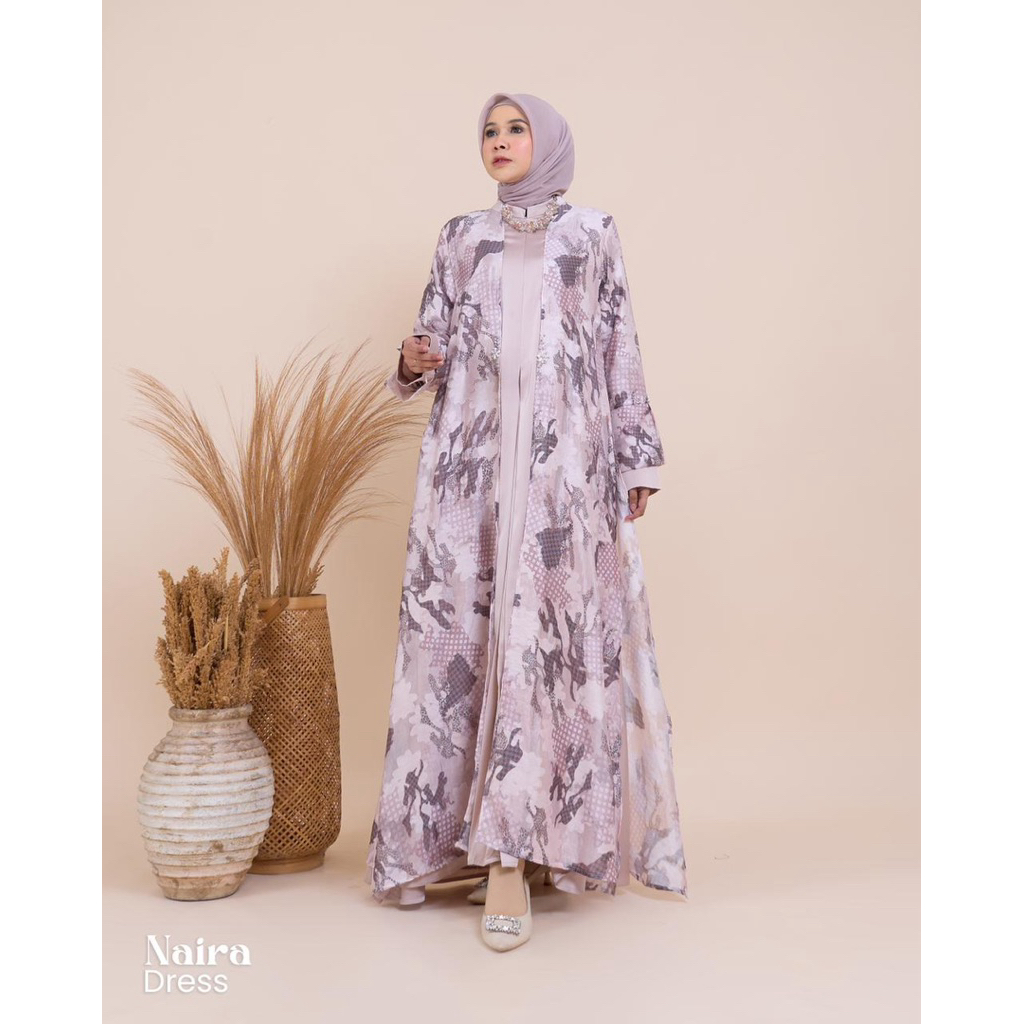 Naira Dress Dress Gamis Busui  by MAREVI   standr Jumbo Original branded Premium Quality Cantik Mewa