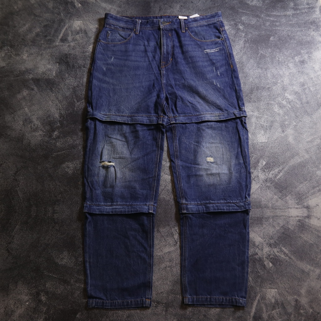 CELANA PANJANG JACK & JONES RIPPED CONVERT JEANS DENIM PANTS CJ87 SIZE 35
