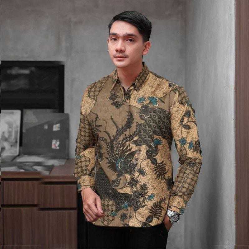Kemeja Batik Pria Lengan Panjang Modern Kekinian | Kemeja Batik Pria Lengan Panjang Terlaris Dan Ter