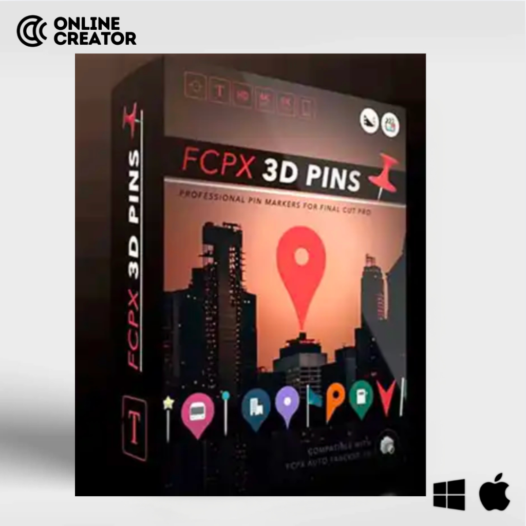 FCPX 3D Pins Final Cut Pro Plugin