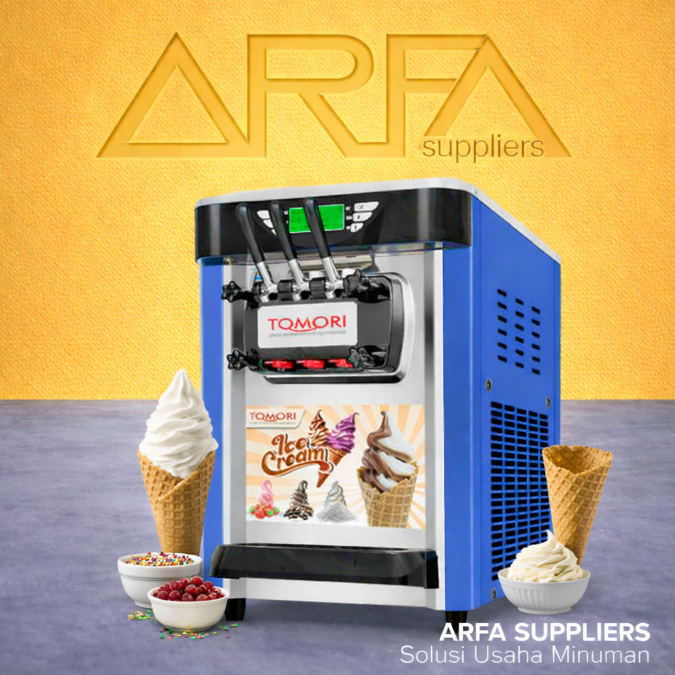Mesin Pembuat Es Krim Soft / Soft Ice Cream Machine Tomori TIM-318GSC