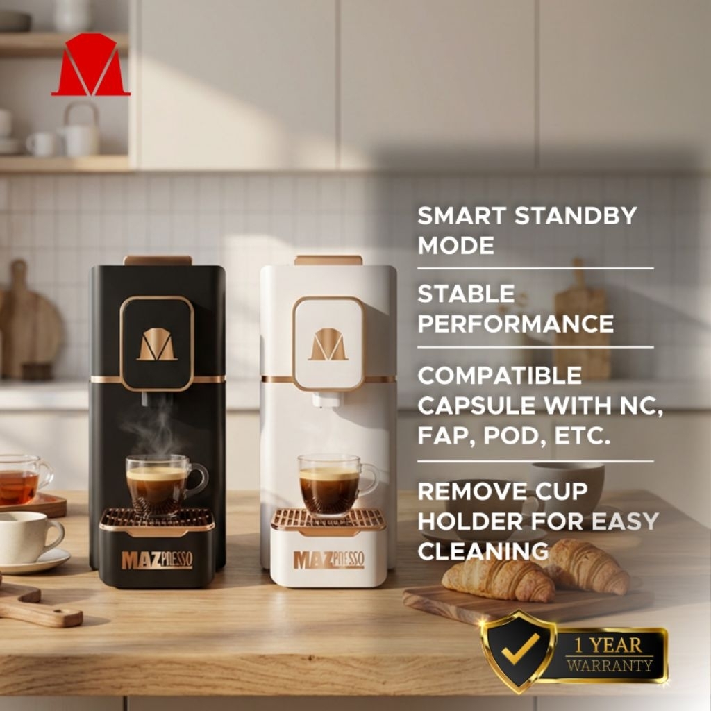 Mesin Kopi Kapsul MAZESPRESSO LUMIERE Capsule Coffee Machine
