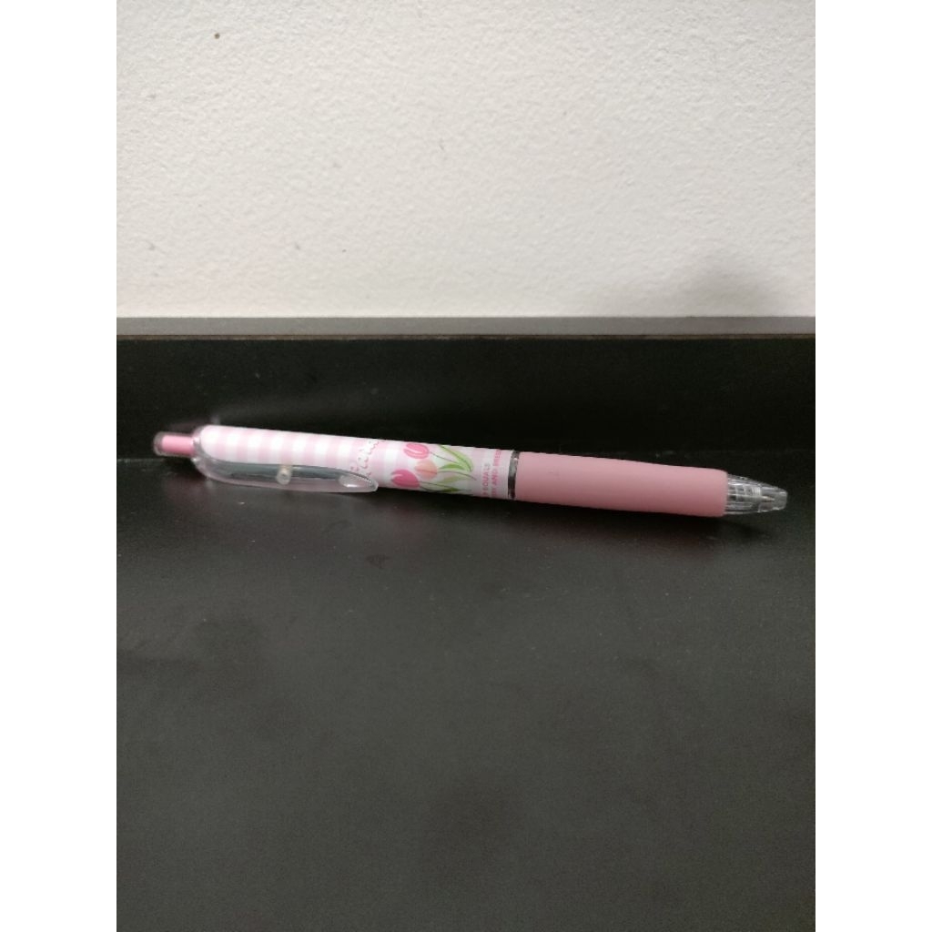Pulpen Pink Motif Bunga Tulip | Ballpoint Cute Estetik | Alat Tulis Sekolah & Kantor