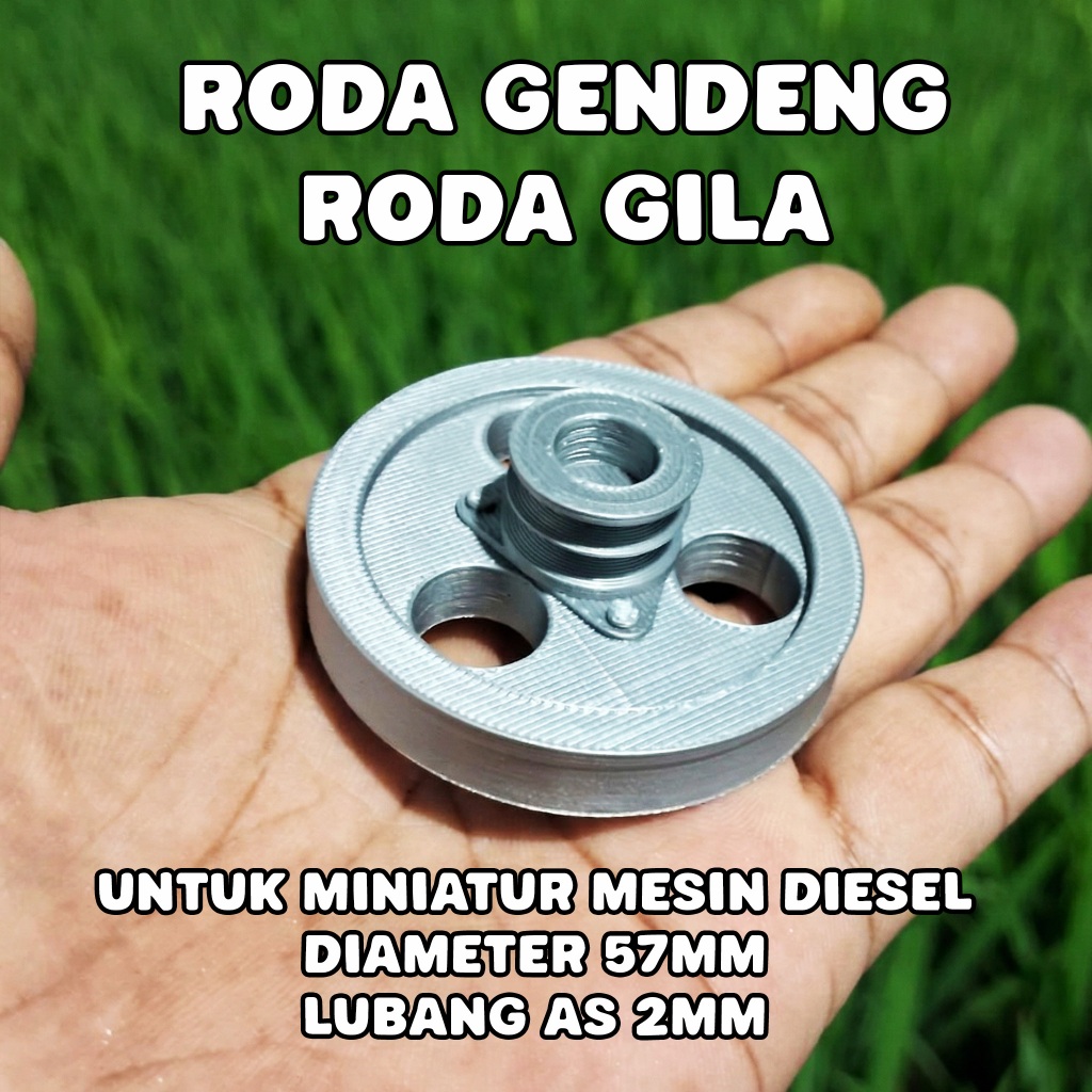 Miniatur roda gila - roda gendeng untuk miniatur mesin diesel