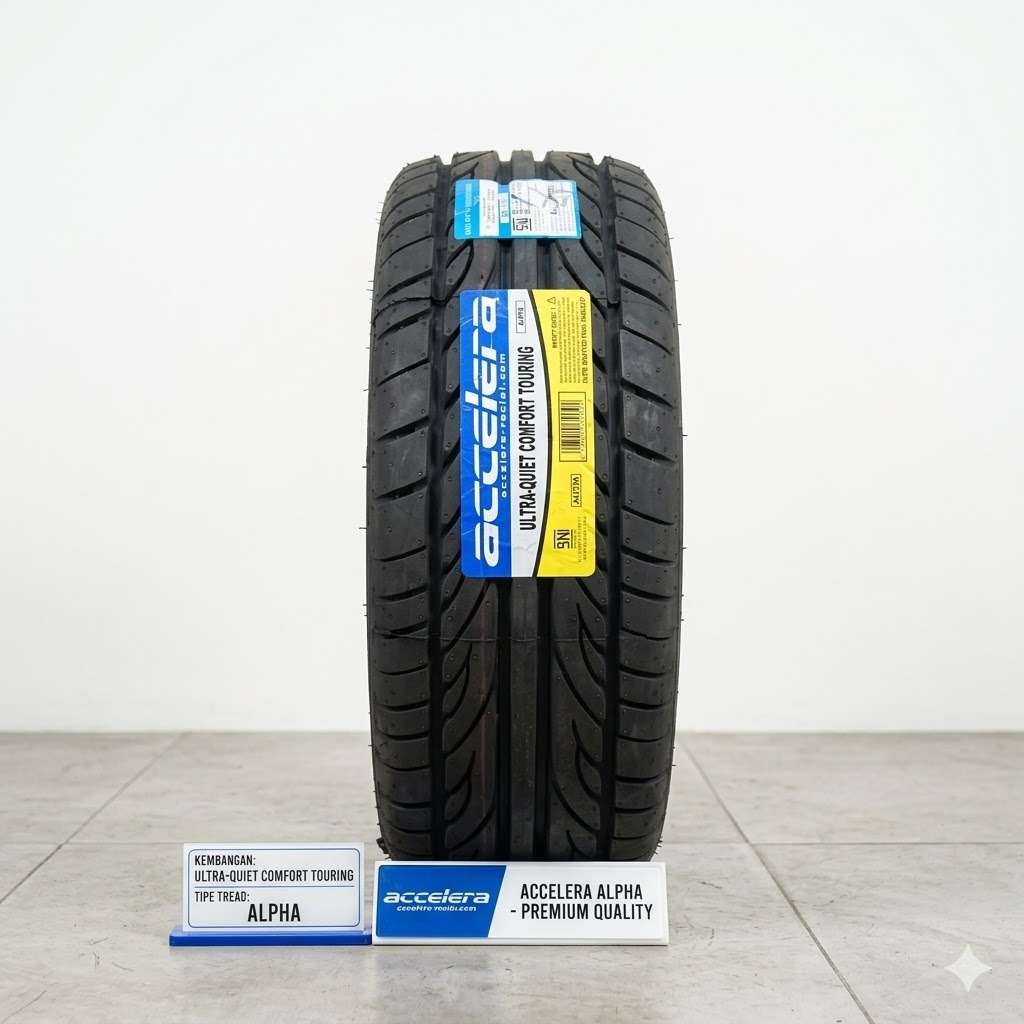 BAN MOBIL TUBELES RING 14 MERK ACCELERA ALPHA 185 55 R14 BAN ROTASI