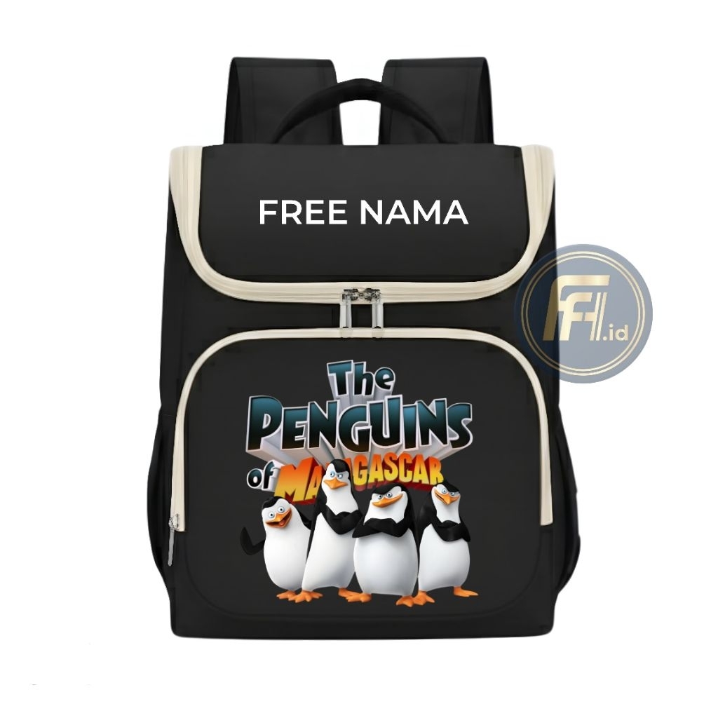 Tas Ransel Anak The Penguins Of Madagascar Ransel Anak Sekolah TK SD Free Custom Nama