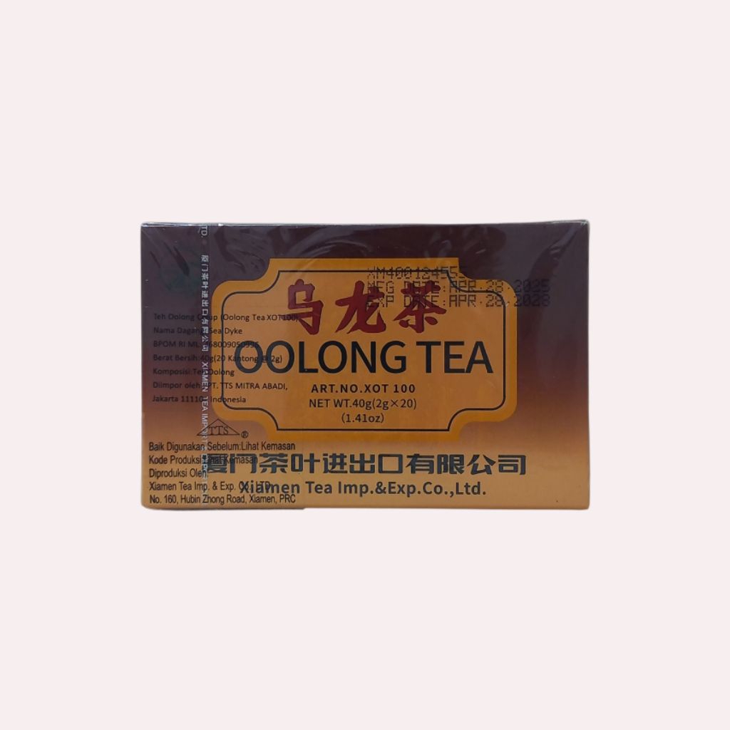 Xiamen Sea Dyke Oolong Tea Bag 40g 20pcs Halal Teh Celup Asli China Import Impor