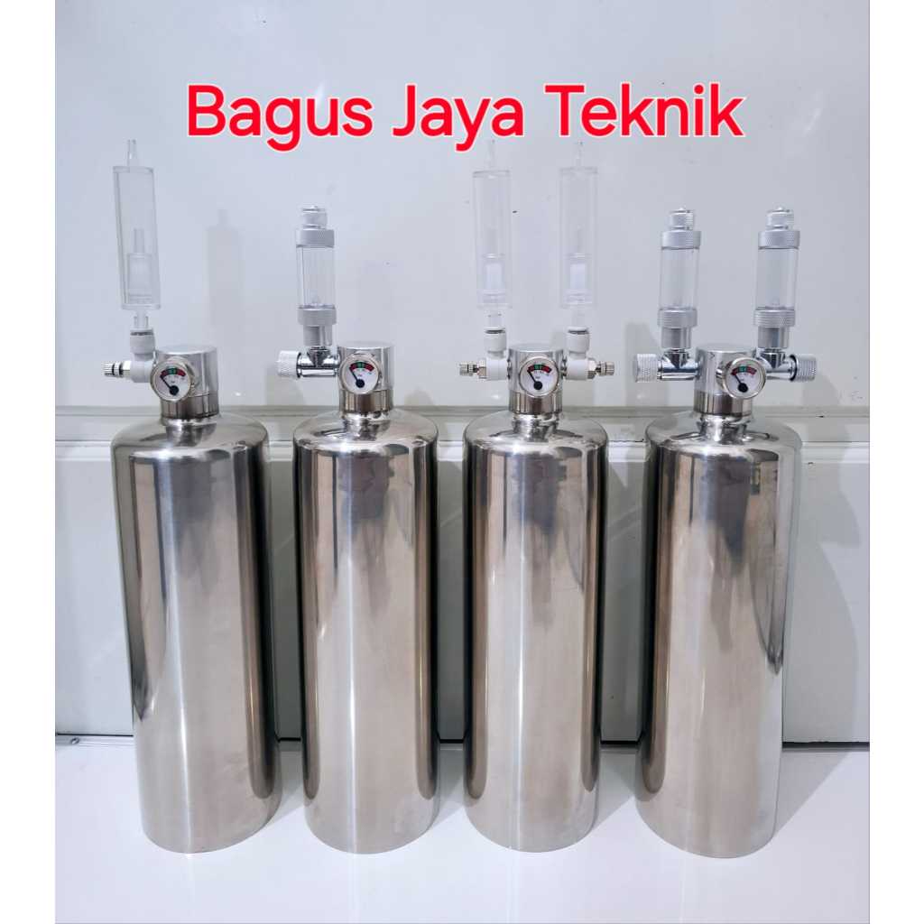 Tabung CO2 Cisod 1Kg Stainless Aquascape Fullset