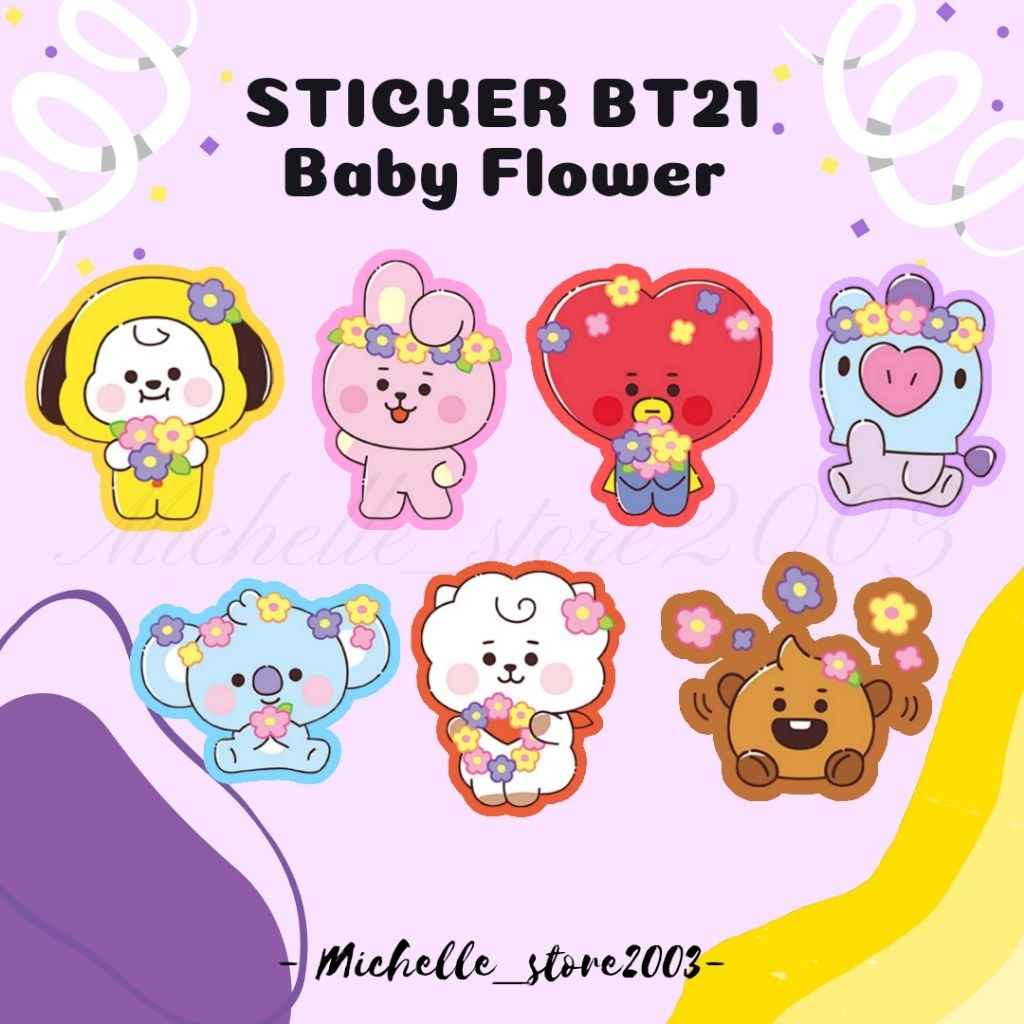 Sticker BTS Baby Flower BT21