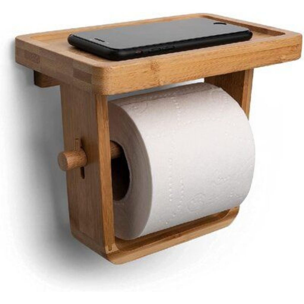 Tempat Tisu Gulung Kayu Jati